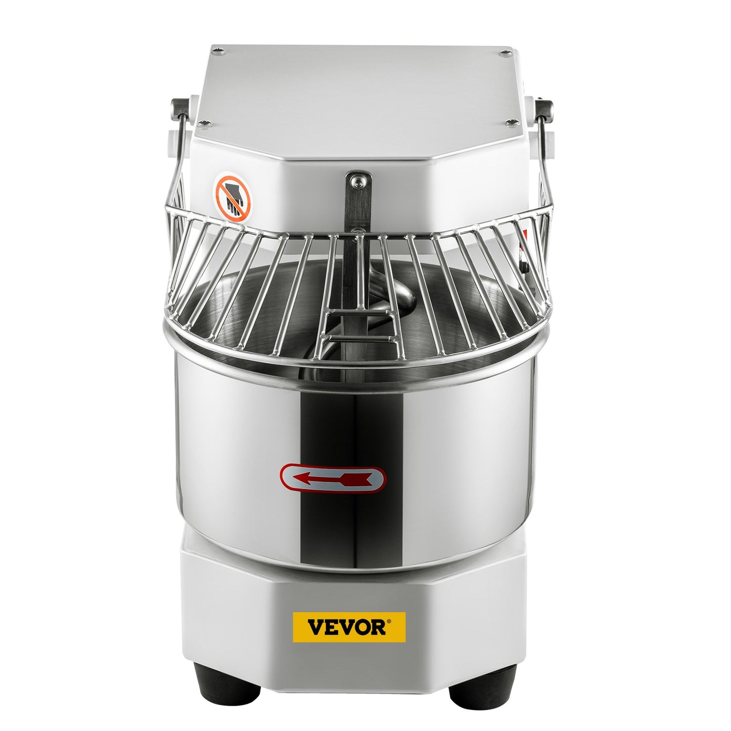Commercial Dough Food Mixer, 8L Large Capacity Stainless Steel Mixer with Bowel, Hook, Shield, Reset Button, 450W Tilt-Head Kitchen Dough Mixers for Cake, Cream, Egg Fluid, Fillings