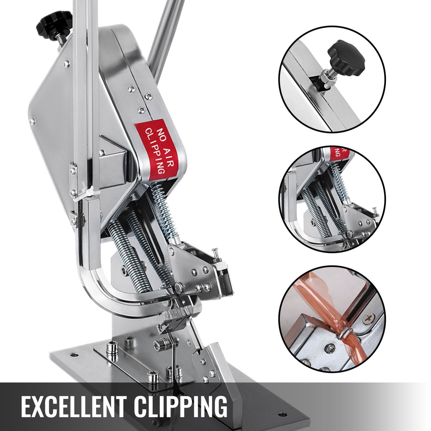 Manual U-shape Sausage Clipper Clipping Machine Food Clipping Maker for Sausage Packing Sealing with 2 Boxes of Buckles 8000pcs