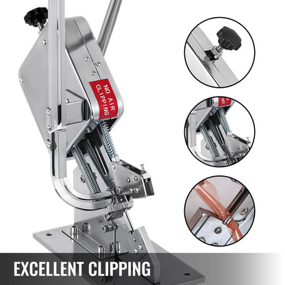 Manual U-shape Sausage Clipper Clipping Machine Food Clipping Maker for Sausage Packing Sealing with 2 Boxes of Buckles 8000pcs