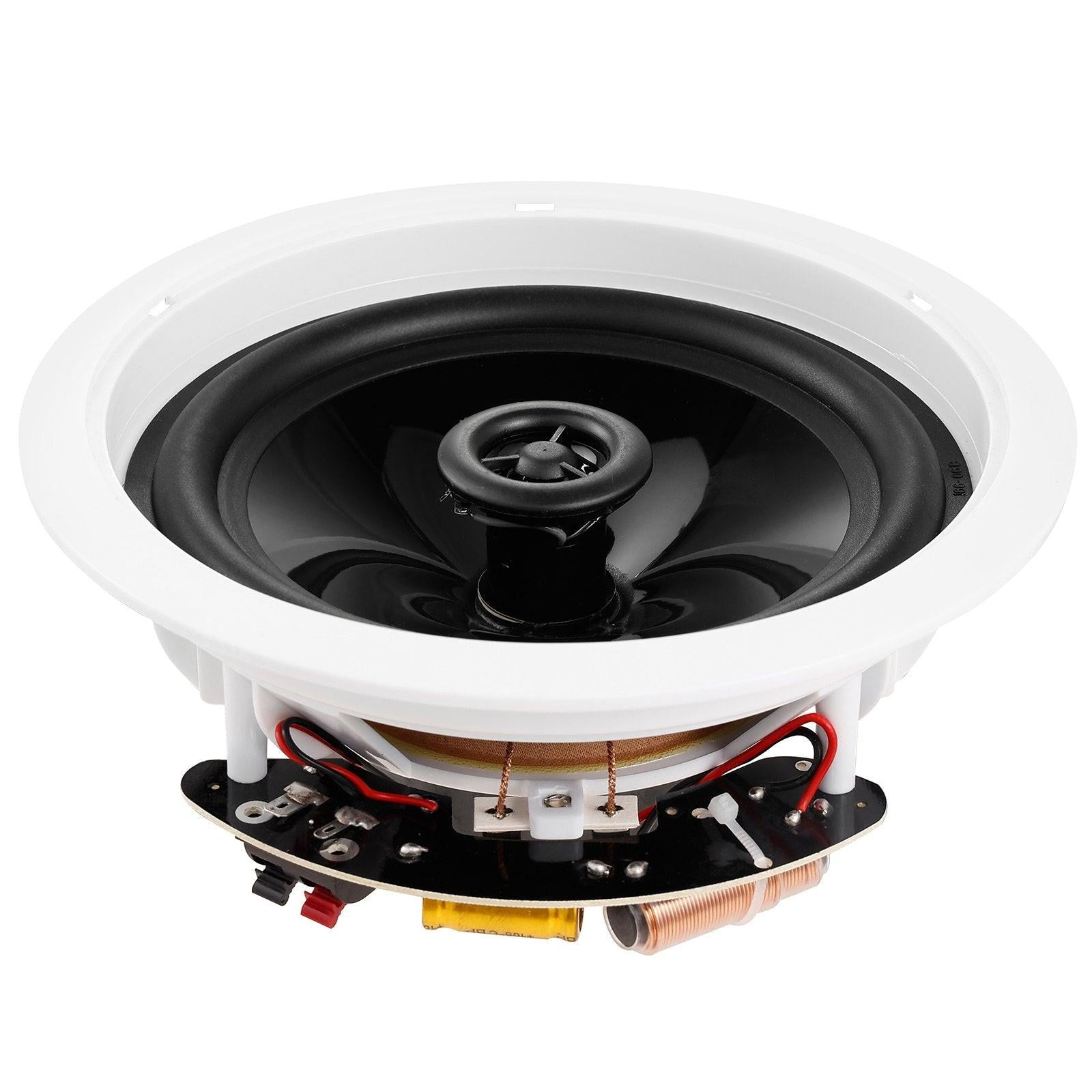 165.1 mm in Ceiling Speakers, 150-Watts, Flush Mount Ceiling & in-Wall Speakers System with 8Î©Impedance 89dB Sensitivity, for Home Kitchen Living Room Bedroom or Covered Outdoor Porches, Single.