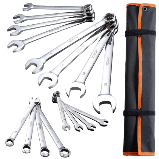 Combination Wrench Set 25-Piece Metric 6 mm to 32 mm with Roll-up Pouch.