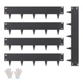Steel Landscape Edging, 5 Packs 990 x 207 mm Rust-Resistant Metal Landscape Edging, Bendable Garden Edging Border, Heavy Duty Lawn Edging, Easy-to-Install, Flower Bed Yard Pathway Divider Black