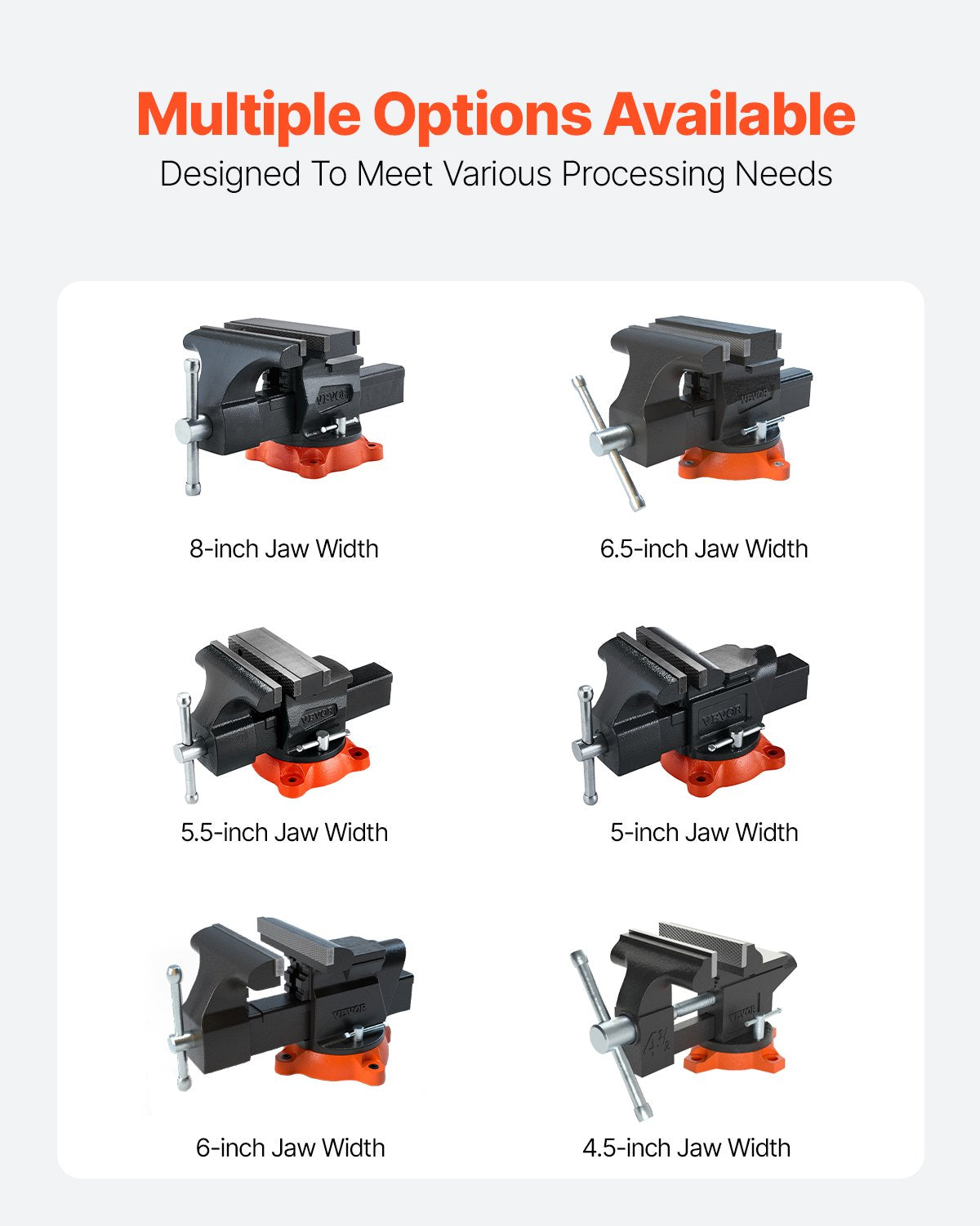 Bench Vise, 140 mm Jaw Width, 140 mm Max Jaw Opening Multipurpose Vise with 360° Swivel Locking Base, 73 mm Throat, Heavy Duty Ductile Iron Workbench Vise, Two-Way Jaws for Clamping Round Pipes