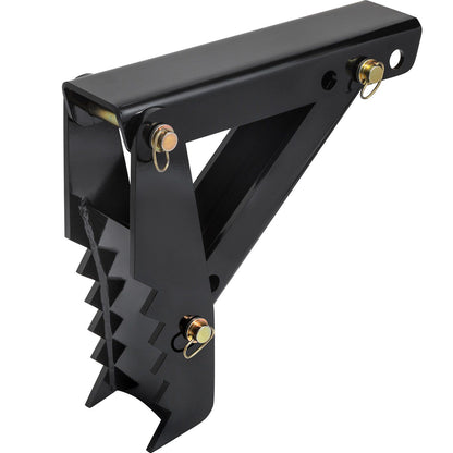 45.7 cm Backhoe Thumb, 12 mm Teeth Thickness Heavy Duty Excavator Thumb, Black Steel Weld On Thumb Attachments with 12mm Bolt-On Design Adjustable Mechanical Thumb for Backhoe/Excavator