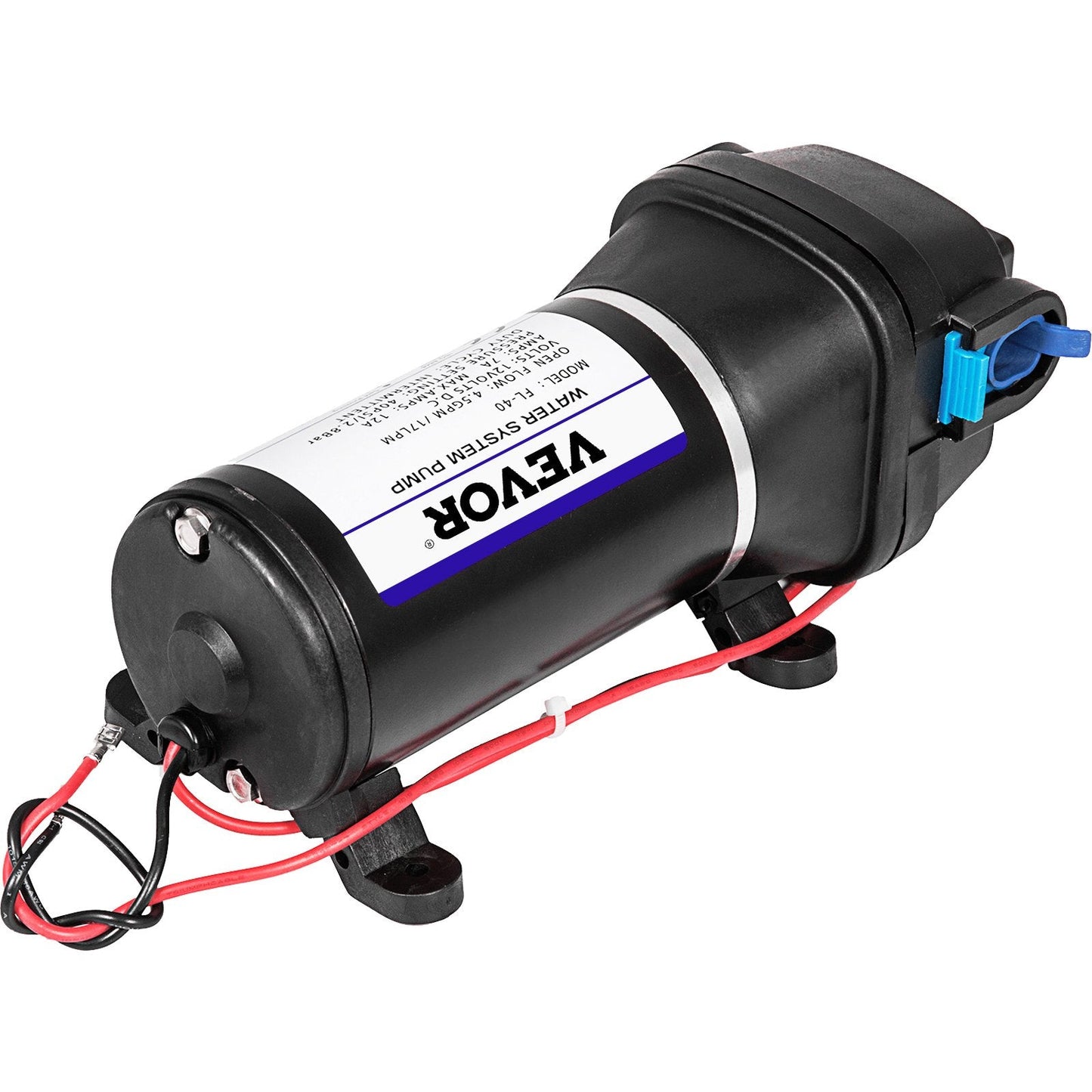 Water Pressure Diaphragm Pump, 12V FL-40 High Pressure Diaphragm Water Pump, 40PSI Automatic Self Priming Water Pump, 17L/MIN Misting Booster Sprayer Diaphragm Pump for Caravan Boat RV Garden