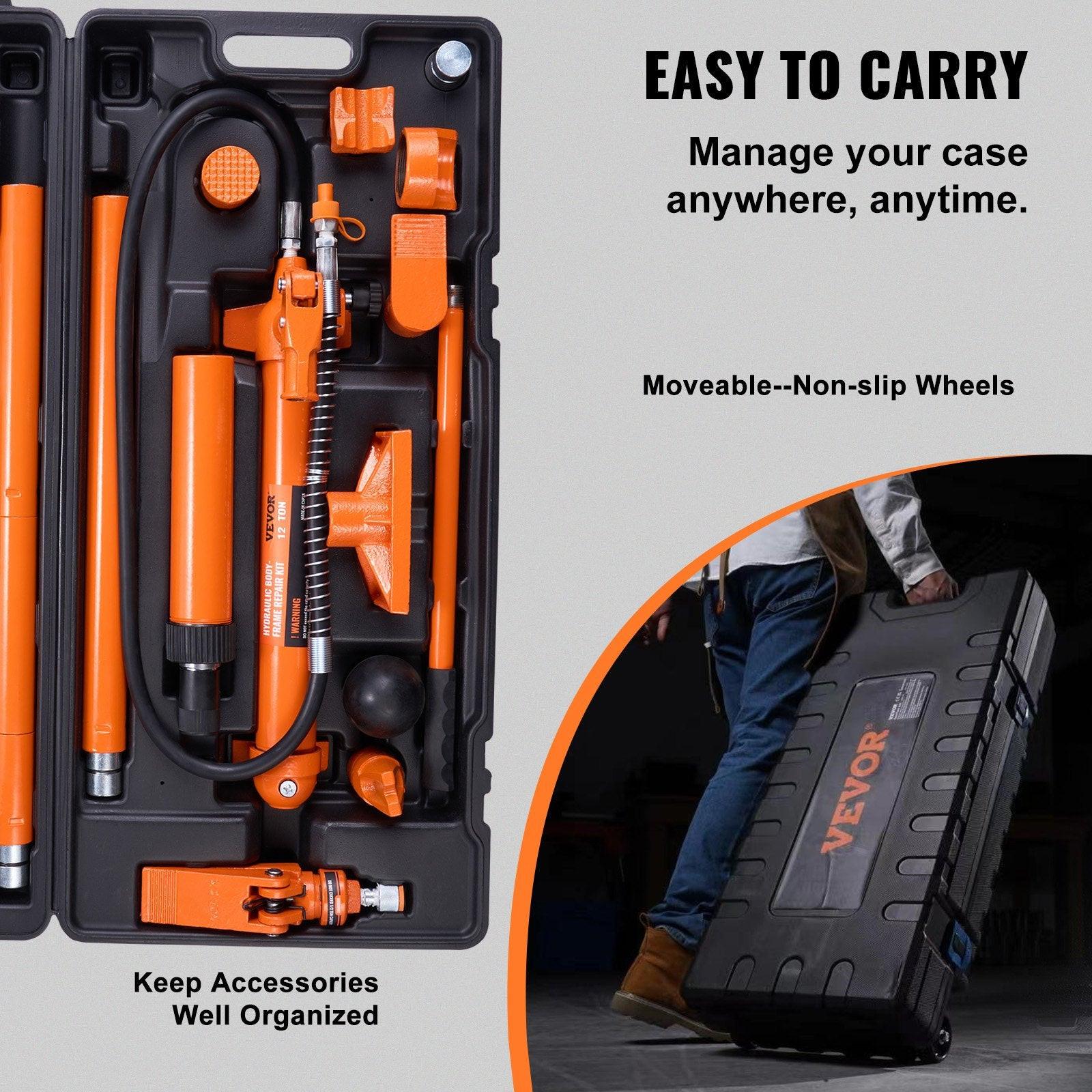 12 Ton Hydraulic Jack Air Pump Lift Ram Body Frame Porta Power Repair Kits.