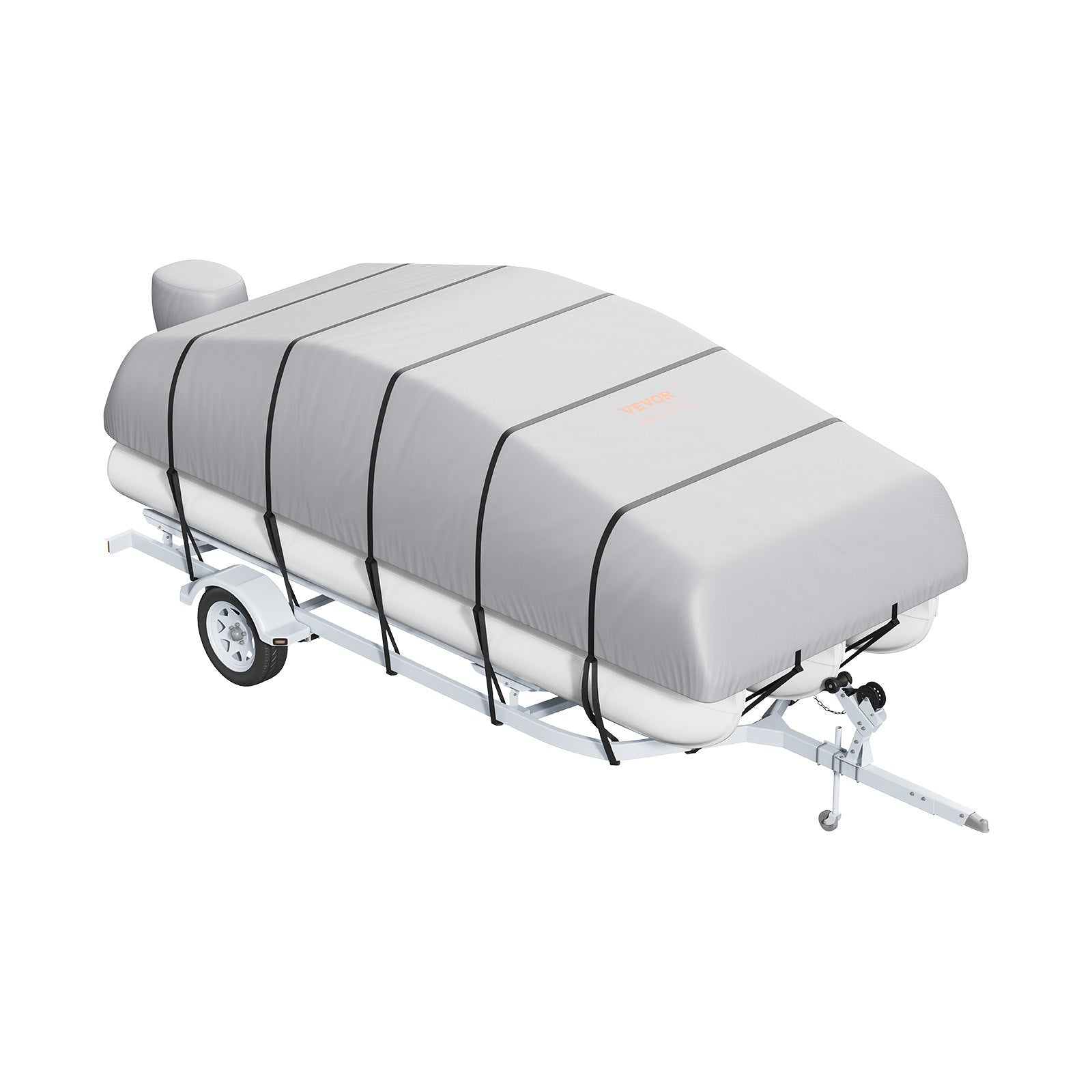 Pontoon Boat Cover 800D Waterproof Trailerable 19-20 ft with Storage Bag.