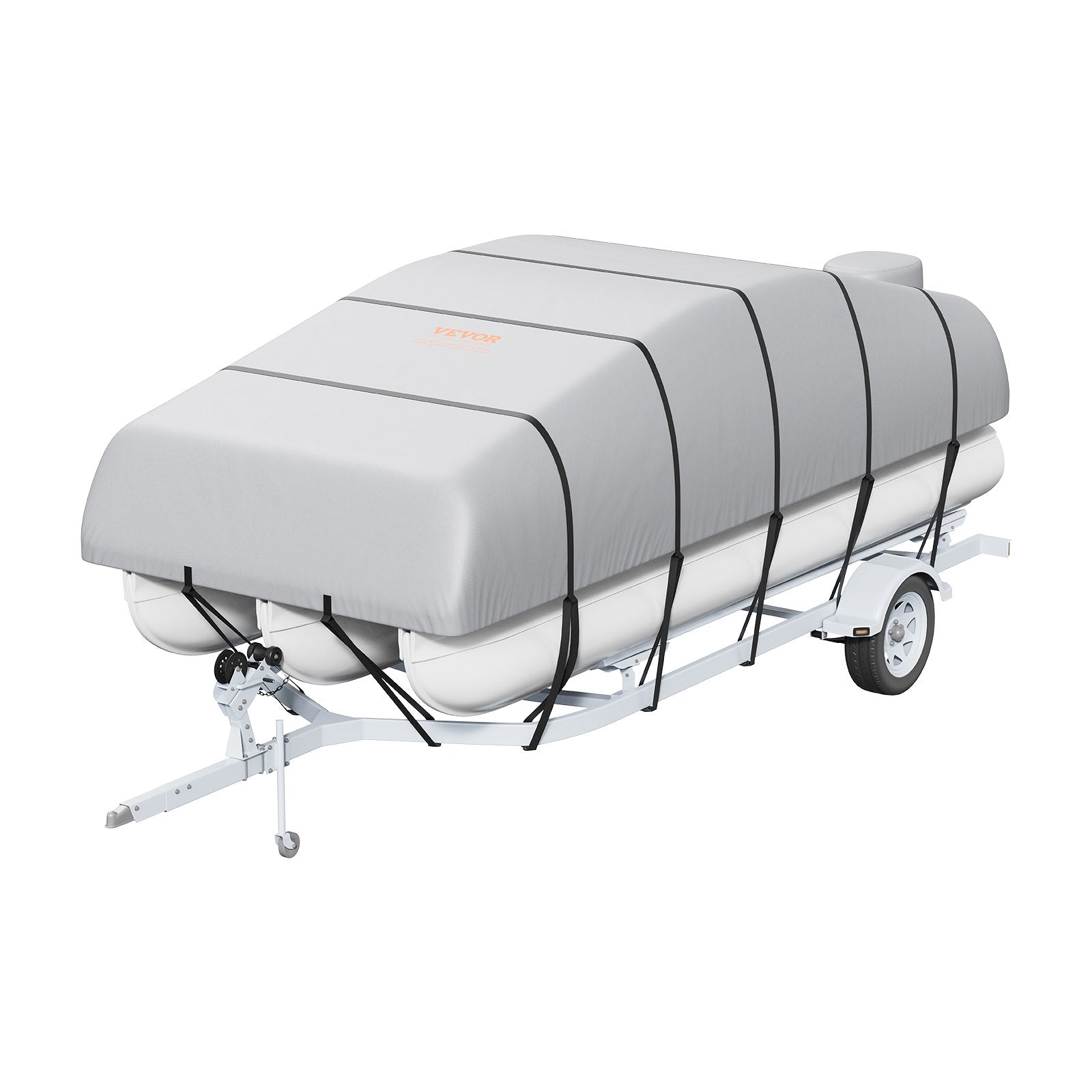 Pontoon Boat Cover 800D Waterproof Trailerable 19-20 ft with Storage Bag.