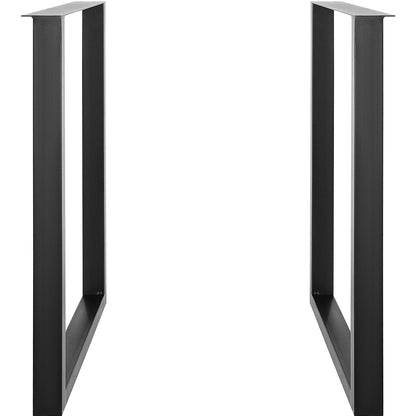711.2MM Adjustable Furniture Legs, Square Reinforced Steel Office Table legs Set of 2 for DIY, Max Load 453.6KG Heavy Duty Desk Legs, Quick Instalation & Rich Accessories Legs Black