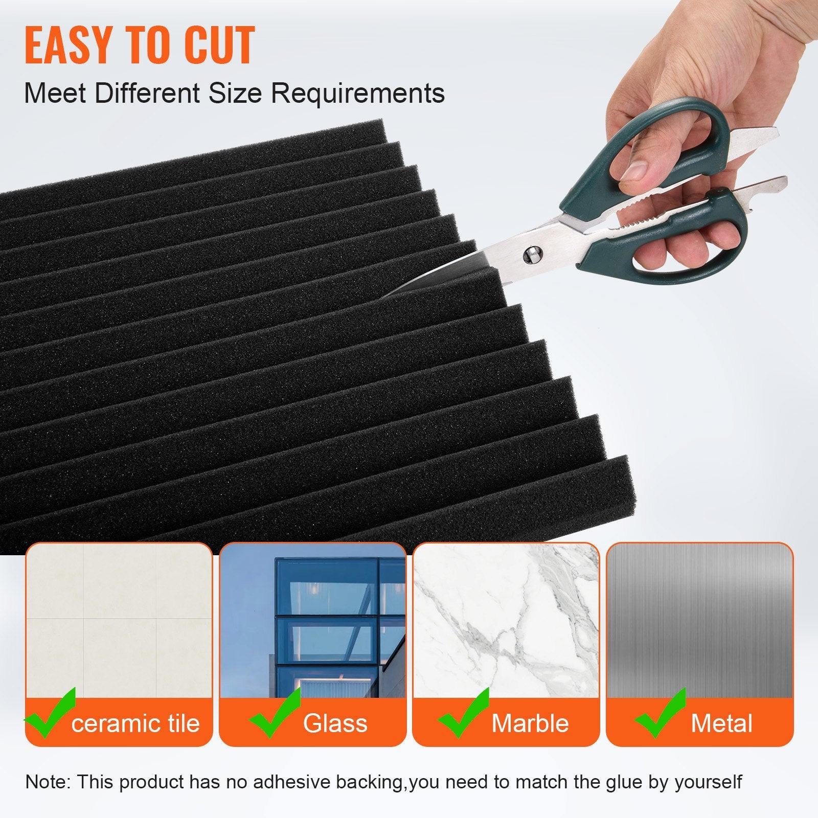 Acoustic Foam Panels 52 Pack 12 x 12 x 1 in for Studio Wall and Ceiling.
