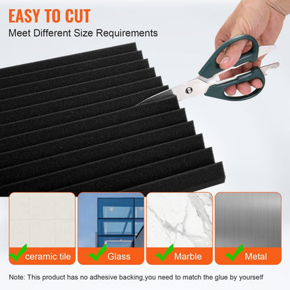 Acoustic Foam Panels 52 Pack 12 x 12 x 1 in for Studio Wall and Ceiling.