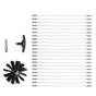 914.4CM Dryer Vent Cleaner Kit, 22 Pieces Duct Cleaning Brush, Reinforced Nylon Dryer Vent Brush, Dryer Cleaning Tools Lint Remover with Flexible Lint Trap Brush, Clamp Connectors