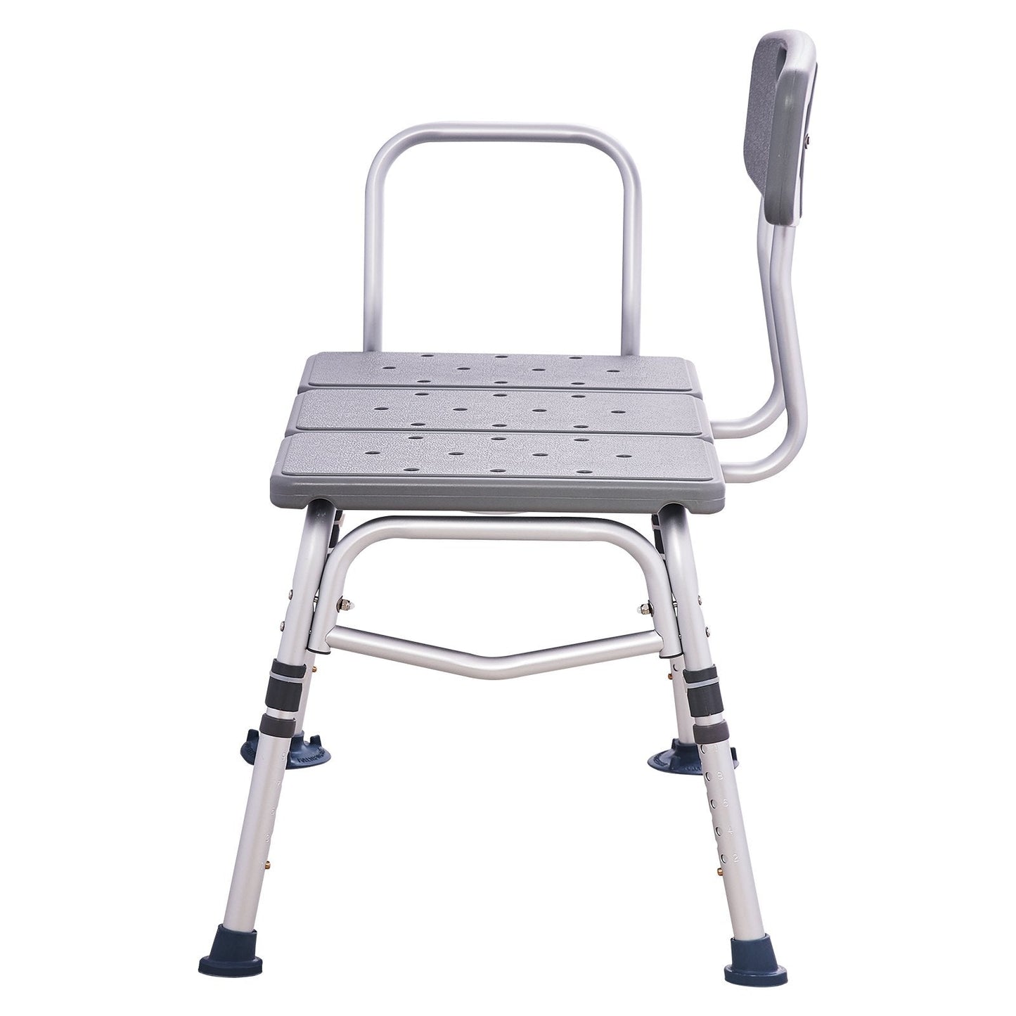 Tub Transfer Bench for Bathtub, Adjustable Shower Seats for Adults, Lightweight Shower Bench for Elderly and Disabled, Non-Slip Bath Seats with Armrest and Reversible Backrest, 400lbs Capacity