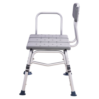Tub Transfer Bench for Bathtub, Adjustable Shower Seats for Adults, Lightweight Shower Bench for Elderly and Disabled, Non-Slip Bath Seats with Armrest and Reversible Backrest, 400lbs Capacity
