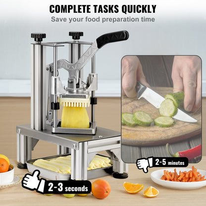 Commercial Vegetable Dicer Vegetable Chopper 4 Blades French Fry Cutter