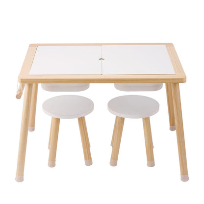 Kids Sensory Table & Chair Set Sand Water Play Table with 2 Storage Bins.