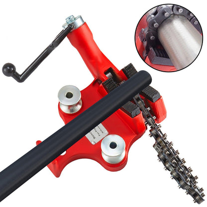 Screw Bench Chain Vice For 1/8'' to 5'' Pipe Bench Vice With Crank Handle.