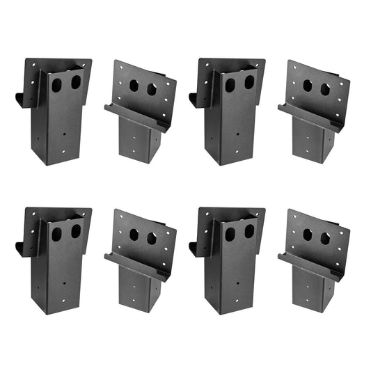 Deer Blind Brackets, Outdoor 3.6x3.6 Platform Bracket, Fit 3.5x3.5 In / 88.9x88.9 mm Lumber, 2204lbs/1000kg Capacity Steel Elevator Brackets for Deer Stand, Hunting Blinds, Shooting Shack, 8 Pcs.