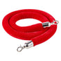 4 Pcs Red Velvet Stanchion Ropes, 1.5 m Crowd Control Stanchion Red Velvet Ropes with Silver Hooks, Post Queue Barrier Carpet Rope for Carpet Events Movie Theaters Grand Openings Hotels Party