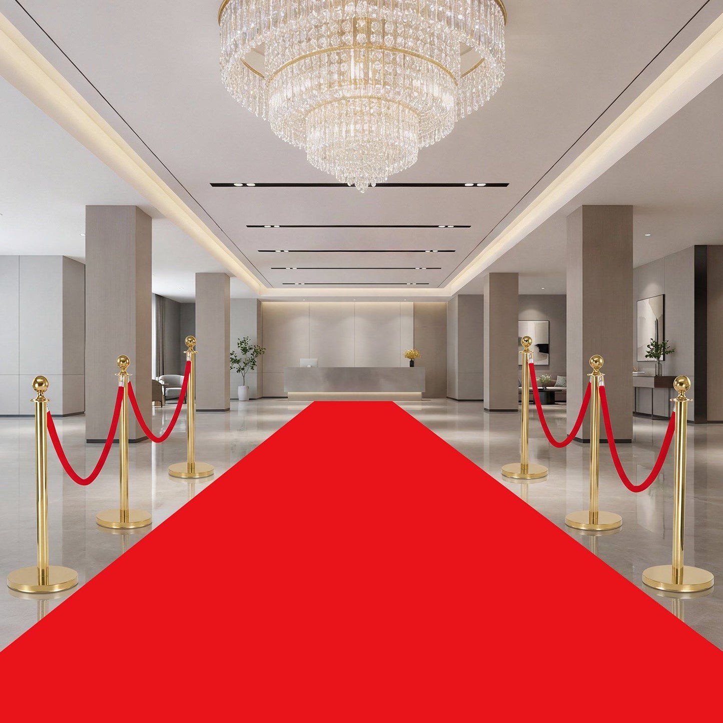 2 Pcs Red Velvet Stanchion Ropes, 1.5 m Crowd Control Stanchion Red Velvet Ropes with Silver Hooks, Post Queue Barrier Carpet Rope for Carpet Events Movie Theaters Grand Openings Hotels Party