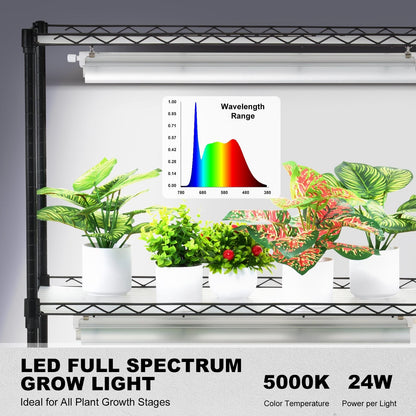 DIY Plant Stand with Grow Lights 6 Tiers 192W 70.9" Tall Plant Grow Shelf