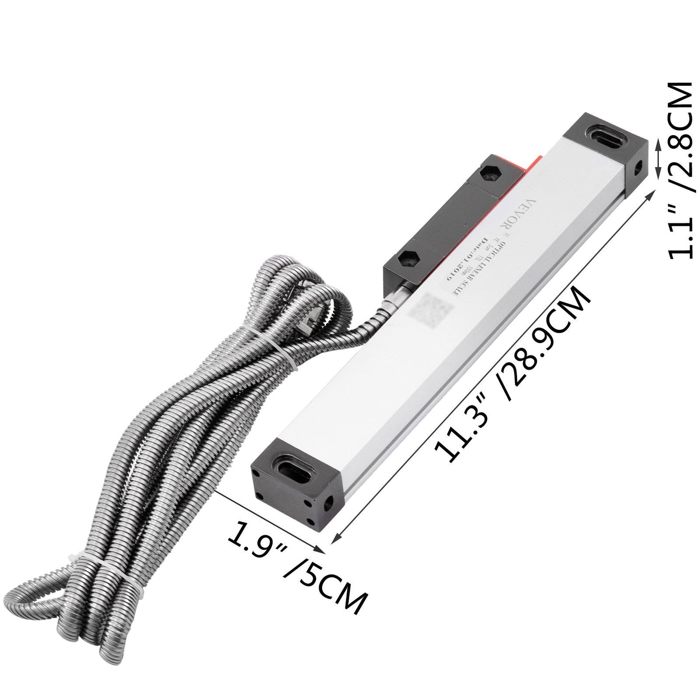 Lathe Linear Scale 150 mm Linear Glass Scale, High Accuracy 0.0002" Optical Length, Precision Linear Scale, Aluminum Body for Drilling, Grinding, Mill Milling Lathe machine with Accessories
