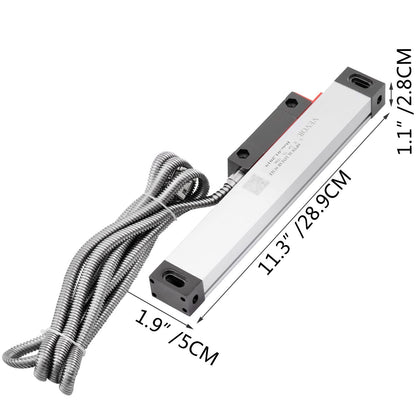 Lathe Linear Scale 150 mm Linear Glass Scale, High Accuracy 0.0002" Optical Length, Precision Linear Scale, Aluminum Body for Drilling, Grinding, Mill Milling Lathe machine with Accessories