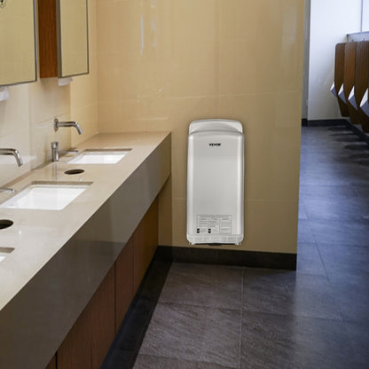 Jet Hand Dryer Blade Hand Dryer Automatic High Speed for Washroom Silver