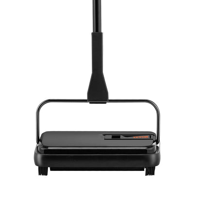 Carpet Sweeper, 200 mm Sweeping Paths, Floor Sweeper Manual Non Electric, 300 ml Dustbin Capacity with Comb for Home Office Rugs Hardwood Surfaces Wood Floors Laminate, Cleans Dust Pet Hair