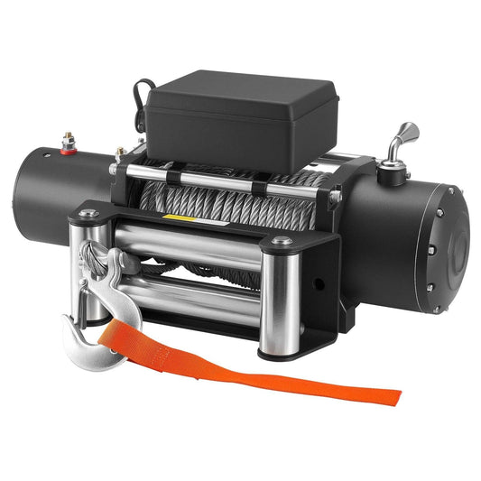 Electric Winch, 5400 kg Load Capacity, 12V DC Truck Winch with Î¦9.1 mm x 24 m Steel Rope, Wireless & Wired Remote Control, IP55 Waterproof for Towing SUV Jeep Trailer Boat Off-Road Vehicle.