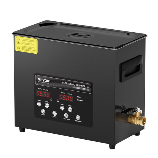 6L Ultra Sonic Cleaner, 180W Digital Ultrasonic Cleaning Machine with Gentle Mode & Upgraded Degassing, 40kHz Industrial Ultrasound Cleaner with Heater & Timer for Retainer, Jewelry, Tools.