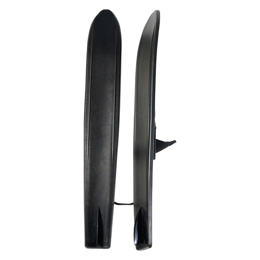 Water Skis 116.8 cm / 46 inch, Water Ski Trainers with X-7 Adjustable Bindings, Double-Handle Rope & Removable Stabilizing Bar, Training Waterskis Combo for Youth Up to 136 kg.