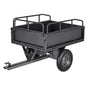 Garden Utility Trailer, 10 Cu. Ft & 227 kg Capacity, ATV UTV Hauling Trailer, Tow Behind Steel Dump Cart with 14" Tires, Hand Pull or Foot Pedal, Heavy Duty Yard Trailers for Lawn Mower Tractor