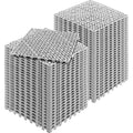Modular Interlocking Cushion, 55 Pack 30 x 30 cm Splicing Drainage Mats, Soft PVC Interlocking Drainage Floor Tiles, Non-Slip Drainage Holes for Restroom, Bathroom, Kitchen, Pool, Wet Area, Gray