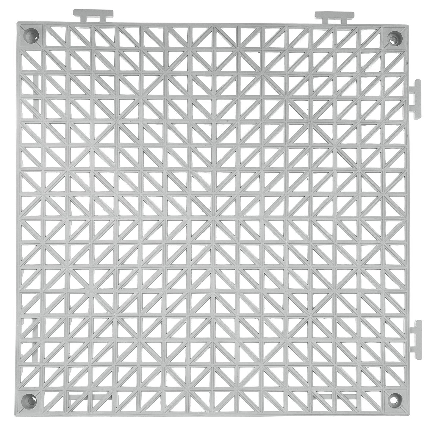 Modular Interlocking Cushion, 55 Pack 30 x 30 cm Splicing Drainage Mats, Soft PVC Interlocking Drainage Floor Tiles, Non-Slip Drainage Holes for Restroom, Bathroom, Kitchen, Pool, Wet Area, Gray