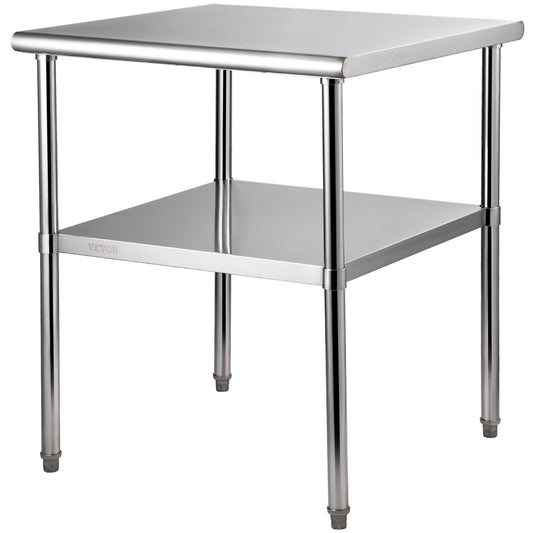 Stainless Steel Work Prep Table Commercial Food Prep Table 30x30x36in