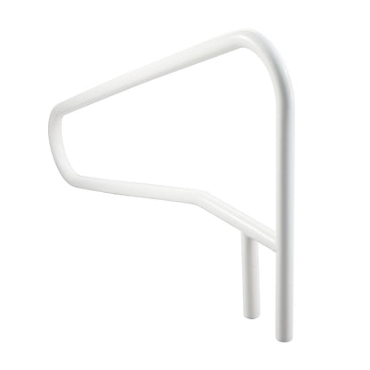 Pool Rail, 137.1 x 81.3 cm Pool Handrail, 100kg Load Capacity Heavy Duty Stainless Steel Swimming Handrail, Seamless Welding, Recessed or Base Mount, for Poolside, Water Parks, Spa Centers