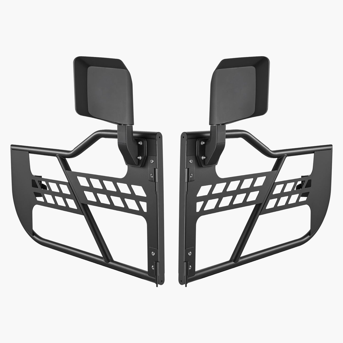 Jeep Tube Doors, 2-Door, Hunting Style Jeep Tubular Door with Heavy-Duty Hinges & OE Latch, Jeep Doors with Rear View Mirrors, Fit for 2018-2024 Jeep Wrangler JL & 2020-2024 Jeep Gladiator JT