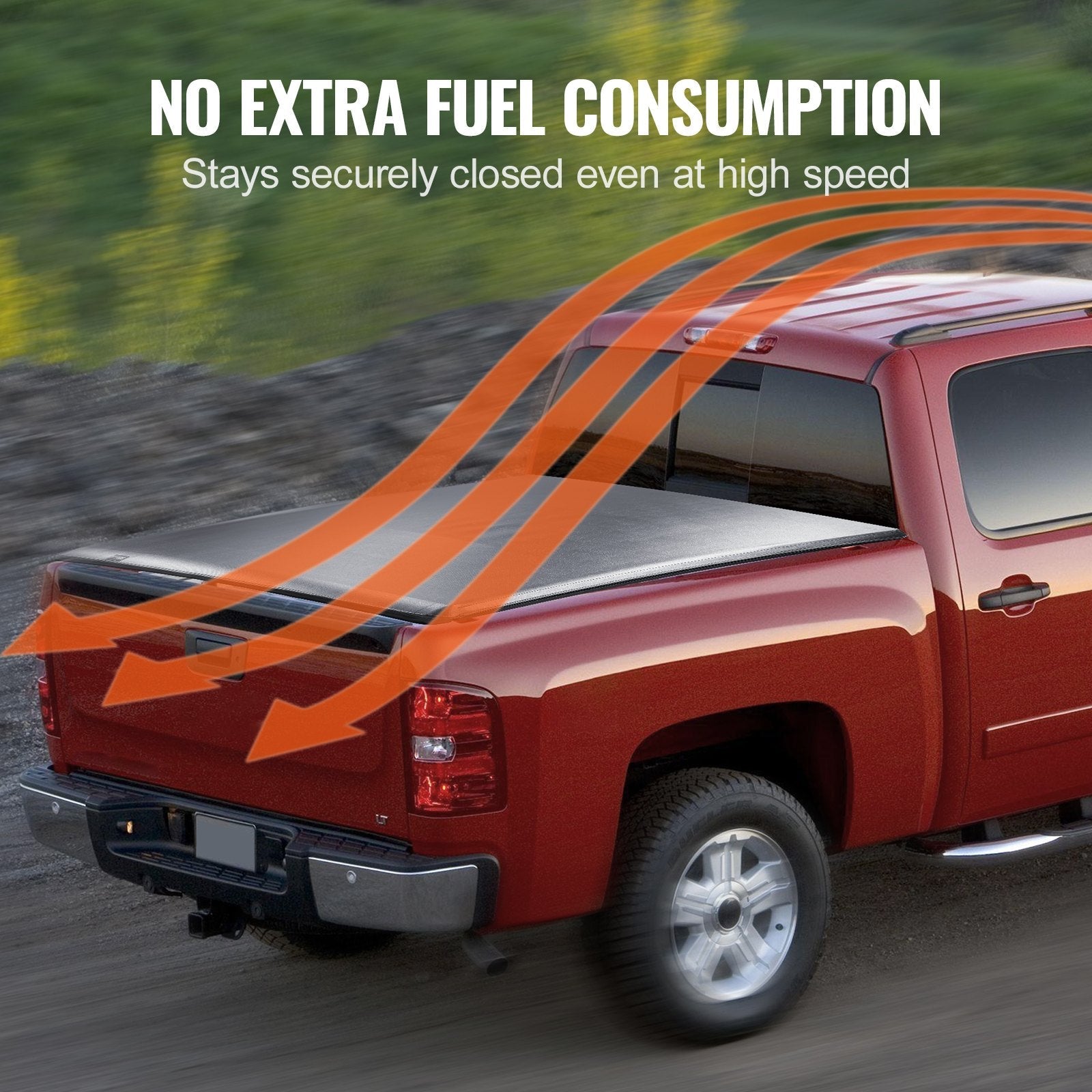 Truck Bed Cover, Roll Up Truck Bed Tonneau Cover, Compatible with 2014-2024 Chevy Silverado / GMC Sierra 1500, for 2m x 1.6m / 2m x 1.6m Bed, Soft PVC material, Roll Up Tonneau Cover.