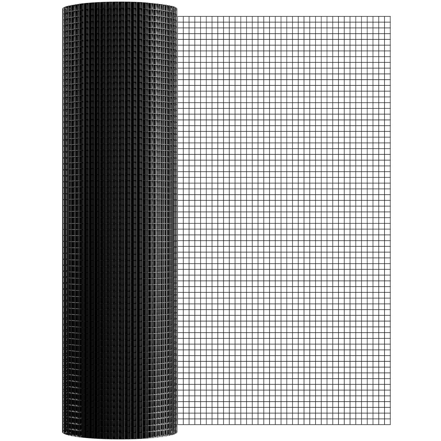 Hardware Cloth, 36'' x 50' Galvanized Wire Mesh Roll, 19 Gauge Chicken Wire Fence Roll, Vinyl Coating Metal Wire Mesh for Chicken Coop Barrier, Rabbit Snake Fences, Poultry Enclosures