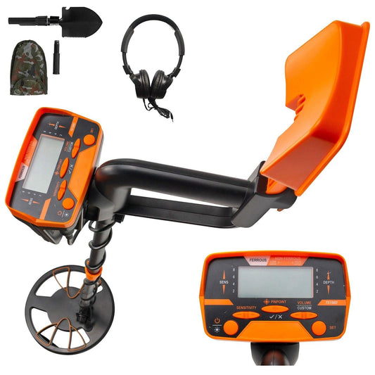 Metal Detector Waterproof Disc Metal detectors Underwater Underground high Accuracy LCD Display Metal Detector for Adults and Children Headphone Automatic Detector (Yellow 3010).