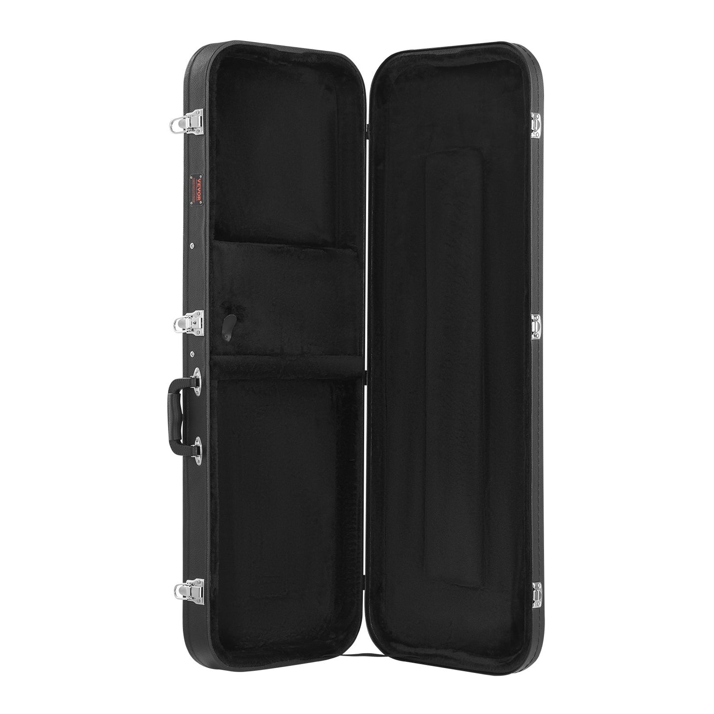 Electric Guitar Hard Case, 1095 mm Rectangular Guitar Hard Case, With Lock Latch Keys Handle, PVC Padding Soft Lining Water-Resistant Hard Shell Guitar Cases, for 990 mm Electric Guitars, Black