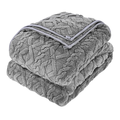 Weighted Blanket, 9 kg, 1524 x 2032 mm Queen Size, Sherpa Fleece Heavy Blanket with Glass Beads, Soft Warm Cozy Fluffy Touch, for 90-113 kg Adults, Anxiety Stress Relief, Improve Sleep, Grey