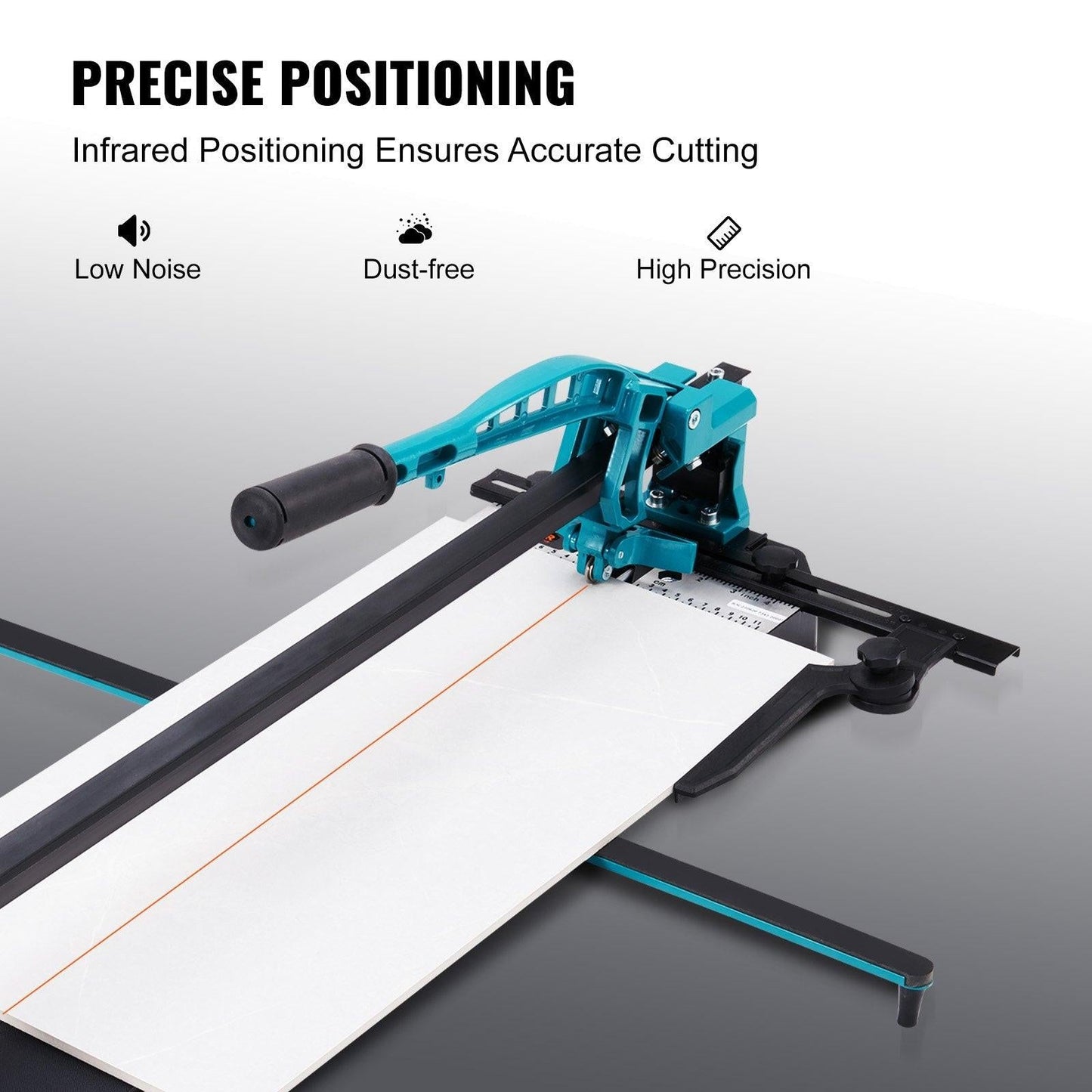 Manual Tile Cutter, 1000mm, Porcelain Ceramic Tile Cutter with Tungsten Carbide Cutting Wheel, Infrared Positioning, Anti-Skid Feet, Durable Rails for professional installers or beginners.