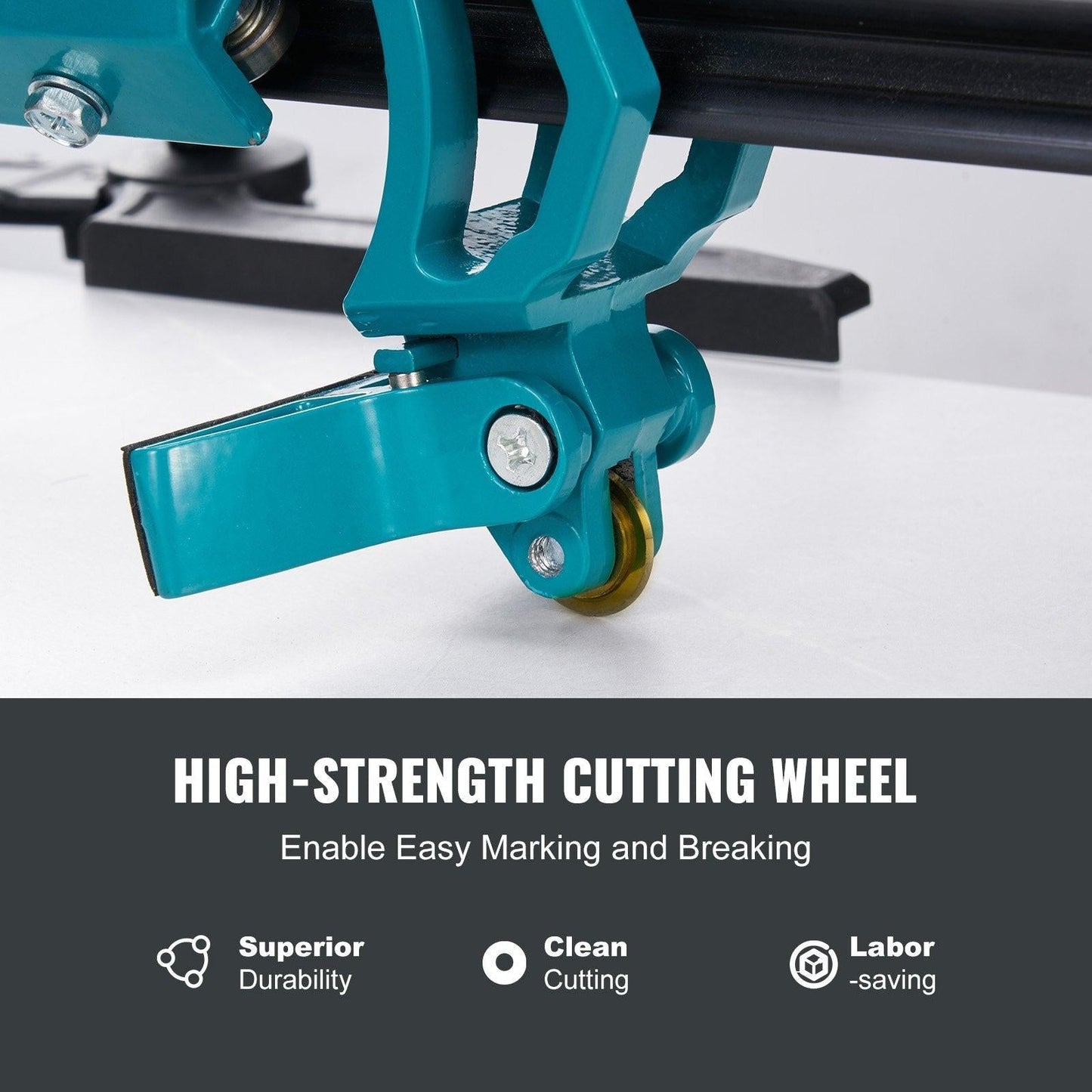 Manual Tile Cutter, 1000mm, Porcelain Ceramic Tile Cutter with Tungsten Carbide Cutting Wheel, Infrared Positioning, Anti-Skid Feet, Durable Rails for professional installers or beginners.