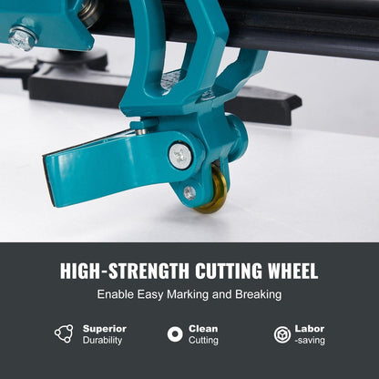 Manual Tile Cutter, 1000mm, Porcelain Ceramic Tile Cutter with Tungsten Carbide Cutting Wheel, Infrared Positioning, Anti-Skid Feet, Durable Rails for professional installers or beginners.