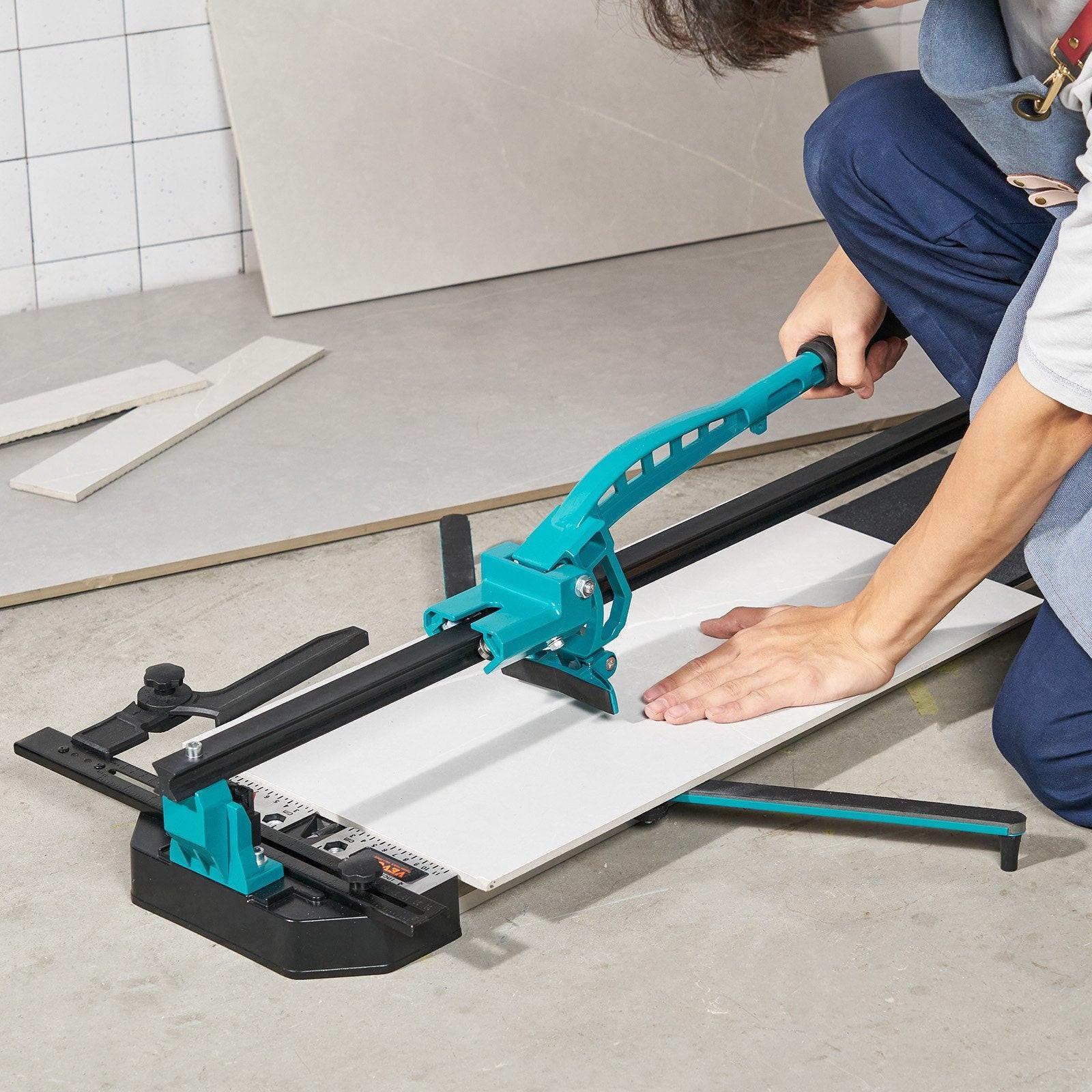 Manual Tile Cutter, 1000mm, Porcelain Ceramic Tile Cutter with Tungsten Carbide Cutting Wheel, Infrared Positioning, Anti-Skid Feet, Durable Rails for professional installers or beginners.
