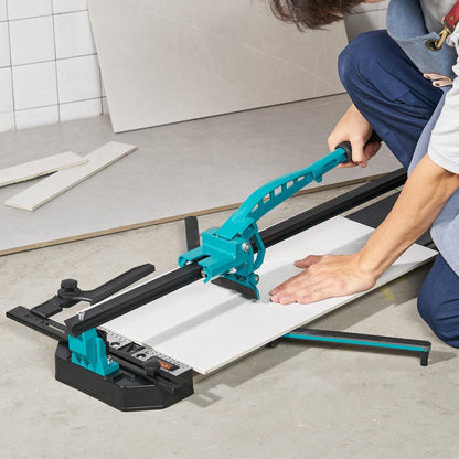 Manual Tile Cutter, 1000mm, Porcelain Ceramic Tile Cutter with Tungsten Carbide Cutting Wheel, Infrared Positioning, Anti-Skid Feet, Durable Rails for professional installers or beginners.