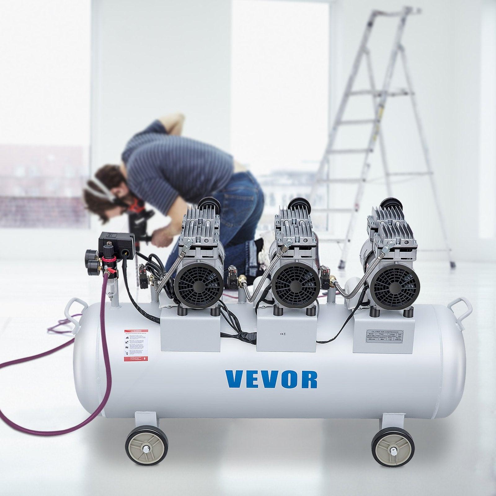 Oil Free Air Compressor Air Compressor Tank 100L 3HP Ultra Silent Inflator.