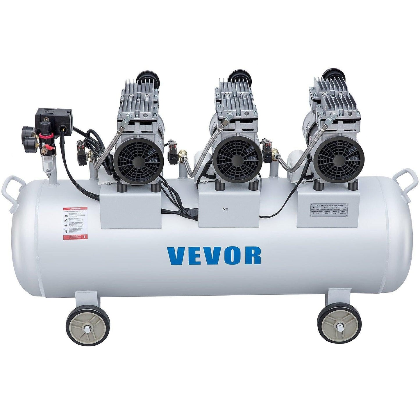 Oil Free Air Compressor Air Compressor Tank 100L 3HP Ultra Silent Inflator.